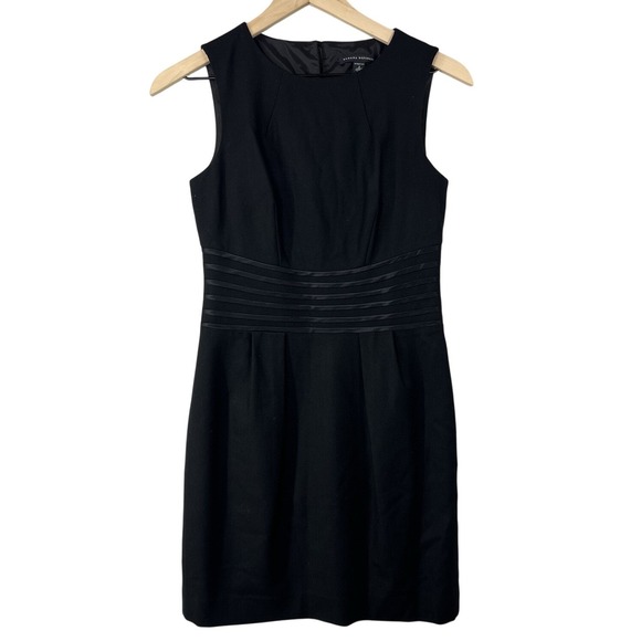 Banana Republic Dresses & Skirts - Banana Republic Black Wool Silk Trim Sleeveless Sheath Dress‎ Size 2 Stretch